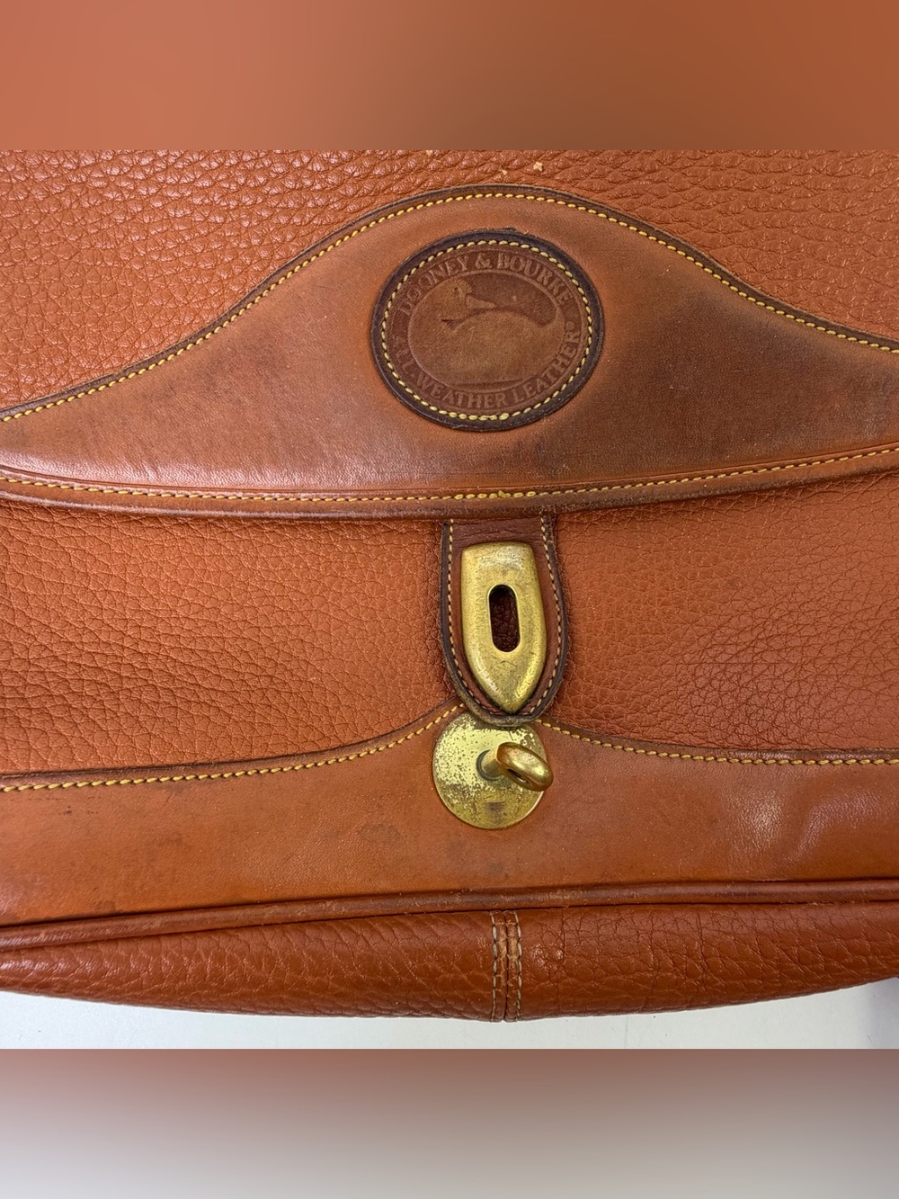Dooney & Bourke Brown Leather City Satchel with Handle and Strap All Weather - Picture 11 of 16